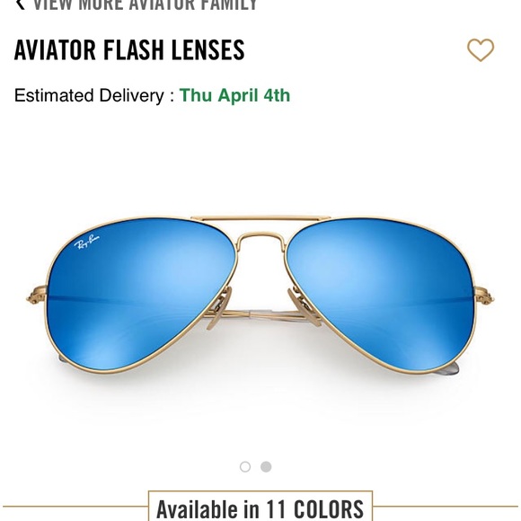 Ray bans-aviator flash lenses -blue - Picture 4 of 4